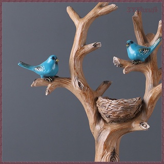 pájaro árbol nido joyería soporte anillo de almacenamiento llave colgante titular bandeja decoración del hogar