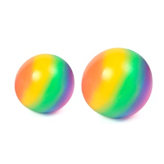 Yil bolas de estrés arco iris coloridos de espuma suave TPR exprimir bolas de alivio del estrés Squishy juguetes para niños niños adultos juguetes divertidos (8)