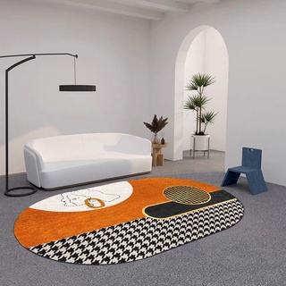 ellipse alfombra irregular minimalista sala de estar antideslizante alfombras decoración del hogar alfombra dormitorio mesita de noche