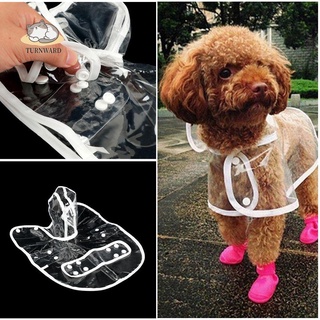 turnward moda perro impermeable al aire libre traje de lluvia productos para mascotas portátil perrito sudaderas impermeable transparente gato cachorro perro chaqueta (1)