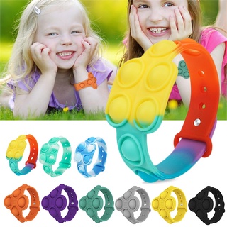 Juguetes para niños y adultos, pulsera con hoyuelos de burbuja, juguete de descompresión antiestrés sensorial regalo juguetes para niños (1)