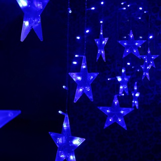 Kiimii LED estrellas navidad colgante cortina luces cadena de red de navidad fiesta del hogar decoración del hogar