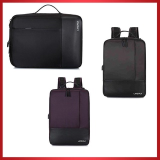 mochila de negocios de los hombres casual bolsa de hombro inteligente de carga maletín de ordenador