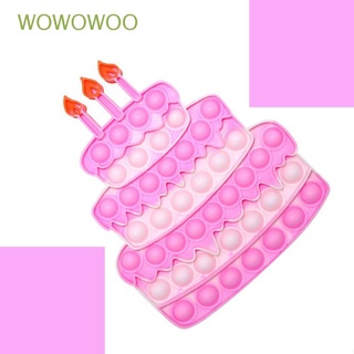 wowowoo rosa música silicona juguetes roedores pionero cumpleaños pastel burbuja fidget juguetes pop aliviador anti-ansiedad compresión regalos de cumpleaños hacer amigos regalo chica fidget juguete