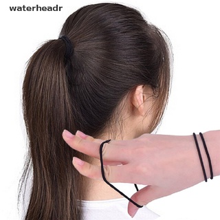 (waterheadr) 40 piezas negro elástico cuerda anillo hairband mujeres niñas banda de pelo lazo cola de caballo titular en venta (1)