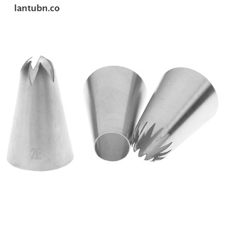 (new) 3Pcs Icing Piping Pastry Nozzle Tips Cream Cake Decorating Set Stainless Steel lantubn.co