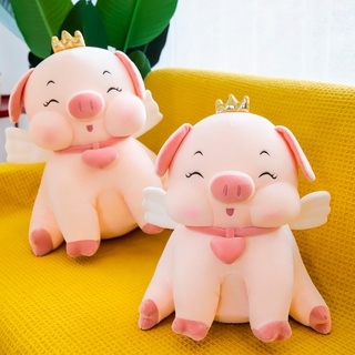 lindo juguete de peluche de cerdo, muñeca de cerdo, muñeca súper suave, cama, almohada para dormir, muñeca linda para niña
