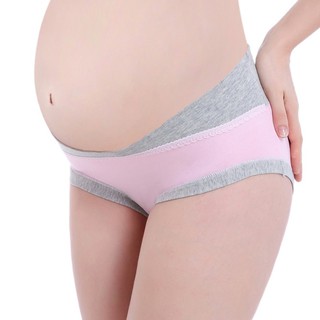 algodón sin costuras mujeres embarazadas ropa interior transpirable vientre bragas cintura baja