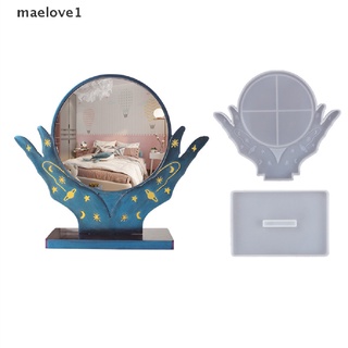 [maelove1] espejo diy cristal resina epoxi silicona molde de mano maquillaje espejo molde de escritorio [maelove1]