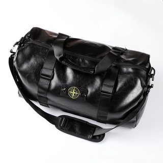 Stone island Oxford and leather Bucket bag portable messenger travel bag large capacity unisex Duffle