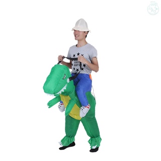 Decdeal lindo niños inflable dinosaurio traje traje de aire ventilador operado caminar vestido de lujo de Halloween fiesta traje T-Rex inflable Animal disfraz