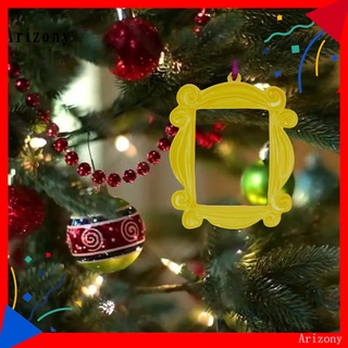 Ay decoración de navidad portátil árbol de navidad colgante marco decorativo sin borde áspero para el hogar