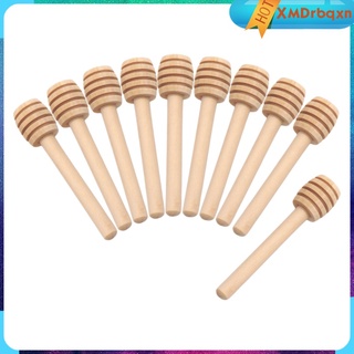 10x Wooden Mini Honey Dipper Sticks 3 Inch 4 Inch Honey Stirring Rod for Honey Jar Dispense Drizzle Drizzling Wedding Party Favors (7)