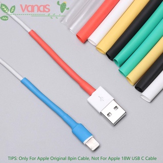 VANAS 12 unids/set Universal USB Cable Protector de herramientas de reparación organizador de alambre tubo retráctil colorido enrollador de Cable de la funda protectora