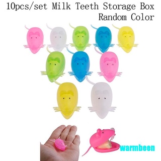 Warmbeen 10Pcs Mini plástico bebé leche dientes titular organizador caja guardar dientes caja de almacenamiento