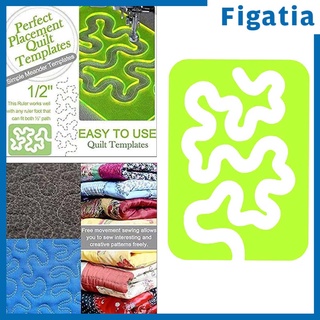 [FIGATIA] Plantilla de Patchwork acolchado regla de casa máquina de coser molde de plantilla de acolchado