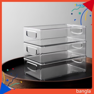 bangla refrigerador organizador cubos más grueso de alta visibilidad transparente despensa nevera congelador contenedores de almacenamiento de alimentos con mango para el hogar (1)