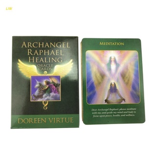 Liw Archangel Raphael Healing Oracle Cards versión en inglés 44 cartas Tarot adivinación Fate juego de mesa