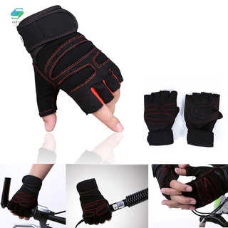 1 par de guantes de levantamiento de pesas medio dedo antideslizantes para gimnasio, entrenamiento, fitness, guantes deportivos