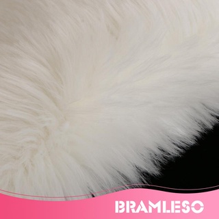 [BRAMLESO] Alfombra peluda De piel De oveja redonda De 30cm alfombra De piel Lisa suave suave alfombra reusable