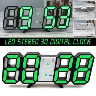 reloj digital 3d usb colgante reloj de pared 12/24 horas pantalla de tiempo led luz de noche decoración de escritorio 23*4.5*9cm (1)