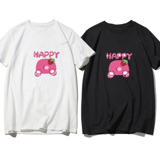Pareja de dibujos animados oso mujer camisetas de manga corta verano Harajuku camiseta pareja Tops 5650
