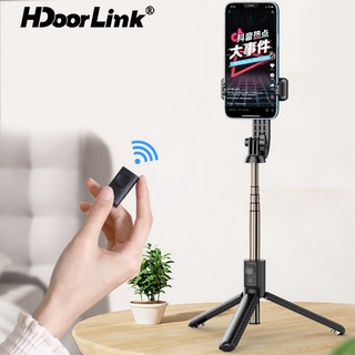 Hdoorlink 3 en 1 trípode monopie Min Bluetooth Selfie Stick 360° Girar auto fotografía inalámbrica Contro extensible