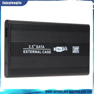 (Enjoyfenglin) Universal USB SATA &quot; Pulgadas HD HDD unidad de disco duro caja externa caja caja (negro)