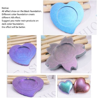 LU 5 Colores Mágico Resina Camaleones Pigmento Espejo Arco Iris Perla Polvo Colorante Epoxi Purpurina Joyería Kit (4)