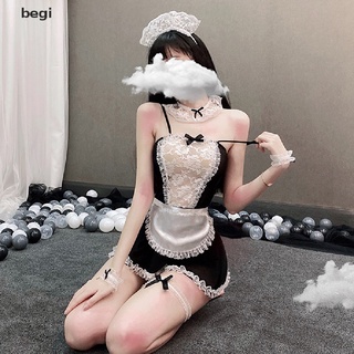 begi bow encaje cosplay maid uniforme lencería sexy halloween juego de rol disfraces co (2)