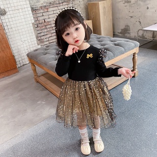 Girls dress 2021 spring korean children's dress girls puffy skirt (3)