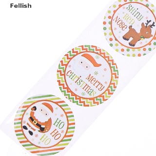 [Fel] 500 pegatinas de feliz navidad sobre tarjetas de agradecimiento paquete sello etiqueta MY436