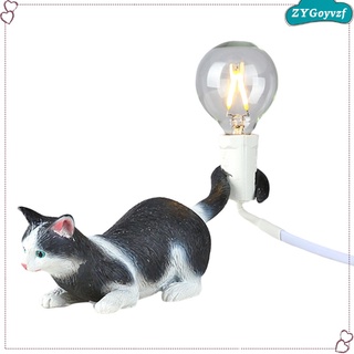 lámpara artificial en forma de gato lámpara de escritorio luz de lectura para el hogar pasillo tocador apliques (7)