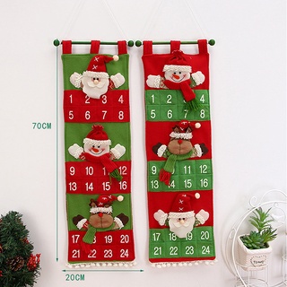 adornos navideños de lana cepillado/calendario familiar de navidad (3)