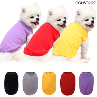 cchstore Dog Costume Solid Color Round Neck Cotton Two-legged Puppy Vest Shirt for Summer (1)