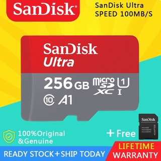 Tarjeta De memoria Sandisk tarjeta Sd Micro Sd velocidad 100mb S Ultra A1 clase 10 16gb 32gb 64gb 128gb 256gb Adaptador gratis