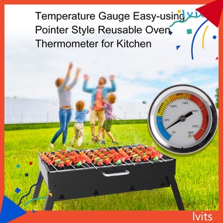LVIT Temperature Gauge Easy-using Pointer Style Reusable Oven Thermometer for Kitchen
