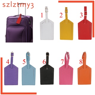 [Yolo] bolsa de etiqueta de equipaje de cuero blanco etiqueta accesorios de viaje maleta etiqueta nombre tarjeta
