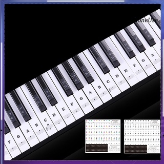 Pu-37/49/54/61/88 tecla electrónica Piano música teclado transparente PVC pegatina decoración