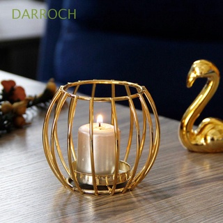 DARROCH Luxury Candle Holder Bedroom Gift Candle Stand Candlestick Table Centerpiece Desktop Ornaments Living Room Metal Party Supplies Golden Home Decoration/Multicolor