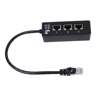 amp* 1 to3 Socket LAN Ethernet Network RJ45 Plug Splitter Extender Adapter Connector
