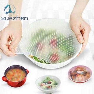 Stretch and Fresh 4pcs silicona envoltura de alimentos multifunción cuencos cubierta accesorios de cocina