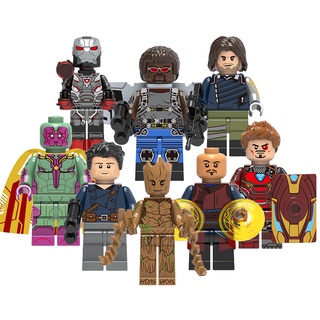 Marvel Winter Soldier Minifigures Lego Groot Block juguetes regalos
