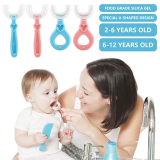 U-Shape Toothbrush Baby Toothbrush U-shaped Silicone Manual Soft Baby Toothbrush Oral Cleaning