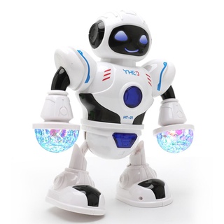 Otroent Creativo LED Música Juguete Niños Regalo Espacio Robot Modelo Bailando Caminar Interesante Deslumbrante Niñas Brazo Educativo Swing Figura Eléctrica (9)