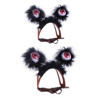 Ran mascota Halloween sombrero sombrero gatos perros gorra de fiesta lindo decorativo con grandes ojos brillantes Cosplay accesorio