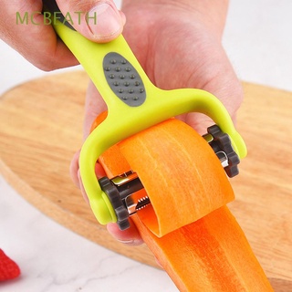 mcbeath creativo cortador de repollo pp mango suministros de cocina pelador de frutas giratorio de acero inoxidable cortador de pepino multifunción pelador de papas rallador de verduras/multicolor