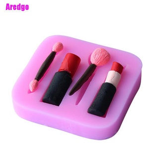 [Aredgo] Fation DIY 3D decoración de pasteles en forma de lápiz labial Fondant pastel de azúcar de silicona molde de herramientas de arte (1)