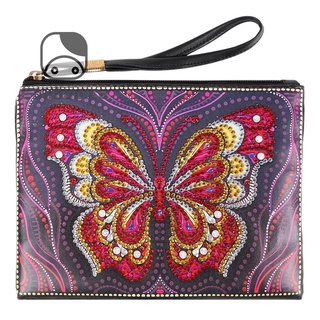 Conboo DIY mariposa forma especial diamante pintura cartera mujer embrague