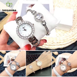 reloj de pulsera de diamantes de imitación de cristal de oro rosa/plata mujeres reloj de señoras para niñas
